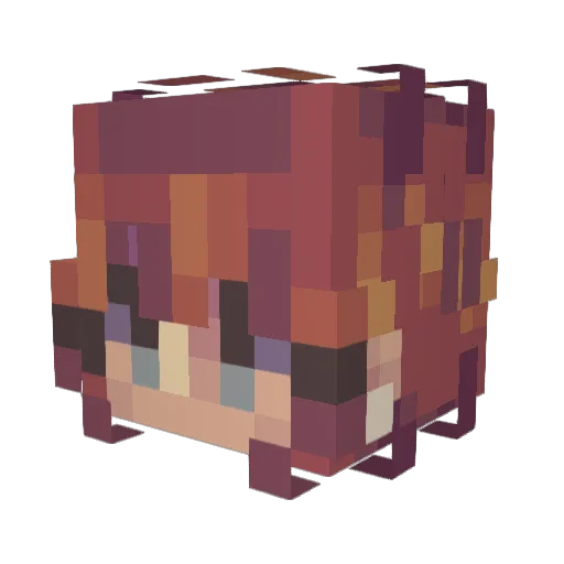 bleachiest Minecraft avatar head, 3D render