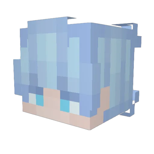 bleachmepapi Minecraft avatar head, 3D render