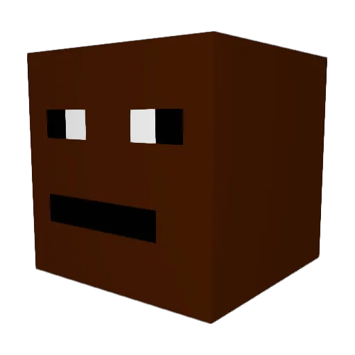 bleckhead Minecraft avatar head, 3D render