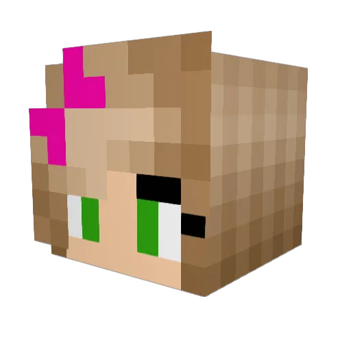 bledux Minecraft avatar head, 3D render
