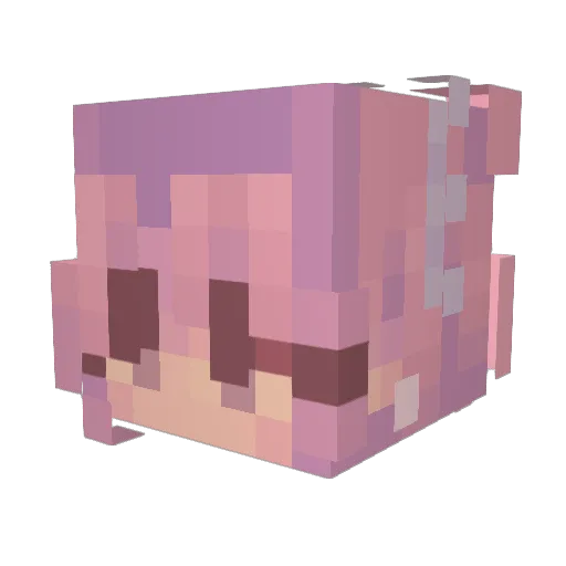 bleedeyes Minecraft avatar head, 3D render