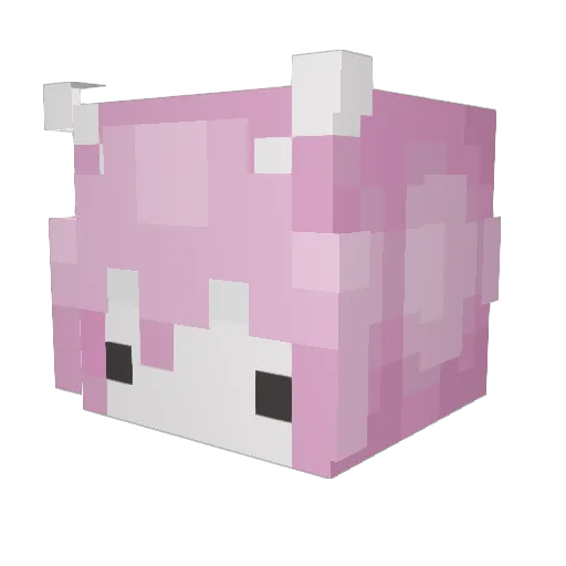 bleedingmumu Minecraft avatar head, 3D render