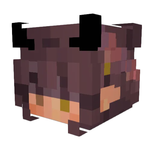 bleedingums Minecraft avatar head, 3D render
