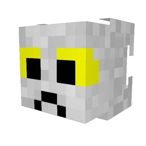 bleeeda Minecraft avatar head, 3D render