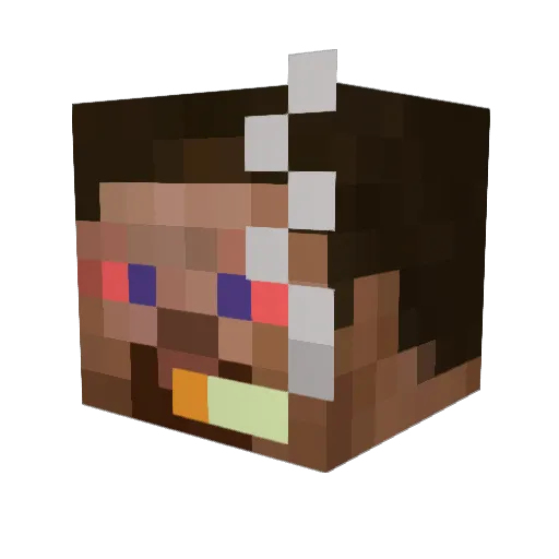 bleepzorp Minecraft avatar head, 3D render