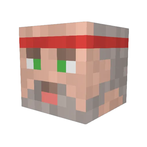 blefish Minecraft avatar head, 3D render