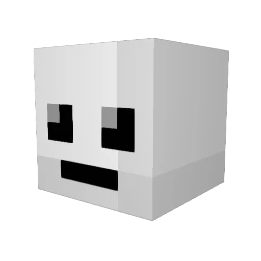 blendah Minecraft avatar head, 3D render