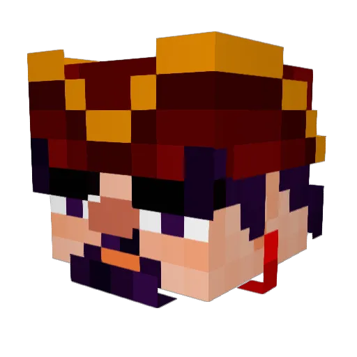 blending_ Minecraft avatar head, 3D render