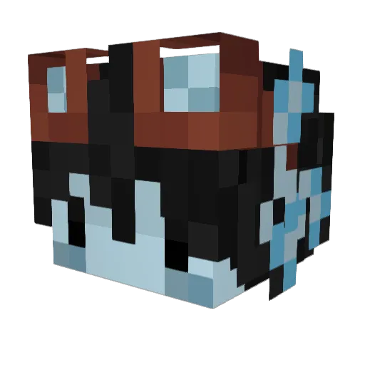 blenii Minecraft avatar head, 3D render