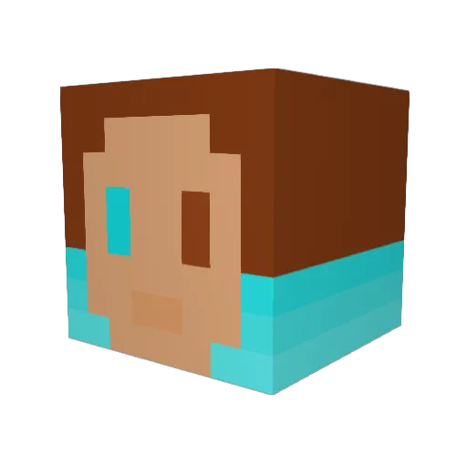 blep1 Minecraft avatar head, 3D render