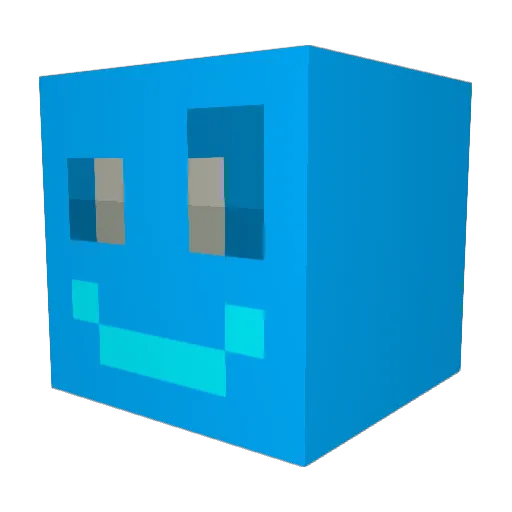 blerki Minecraft avatar head, 3D render