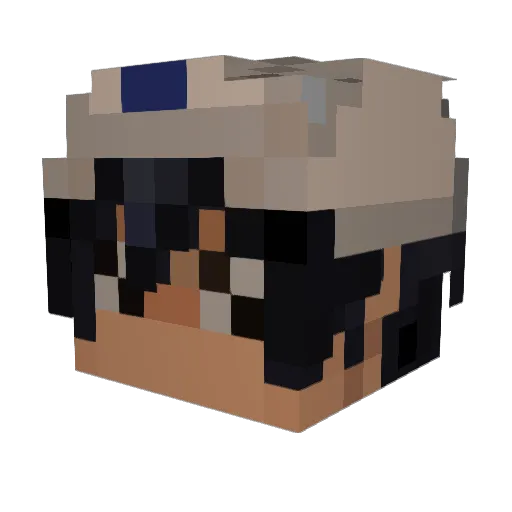 blesmoll Minecraft avatar head, 3D render