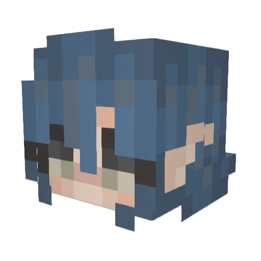 bleu83 Minecraft avatar head, 3D render