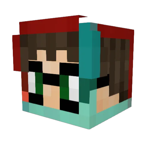 bleumangroup Minecraft avatar head, 3D render