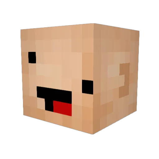 bleustank Minecraft avatar head, 3D render