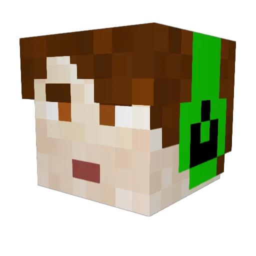 blezzur Minecraft avatar head, 3D render