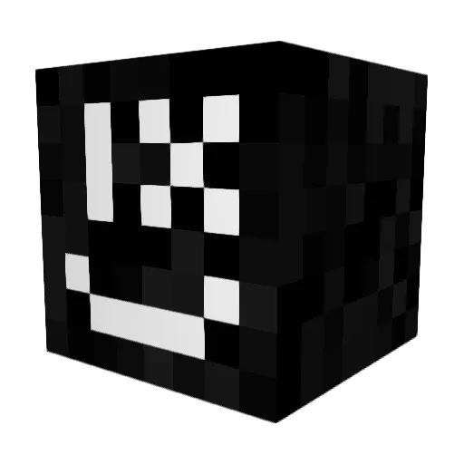 bli_nded Minecraft avatar head, 3D render