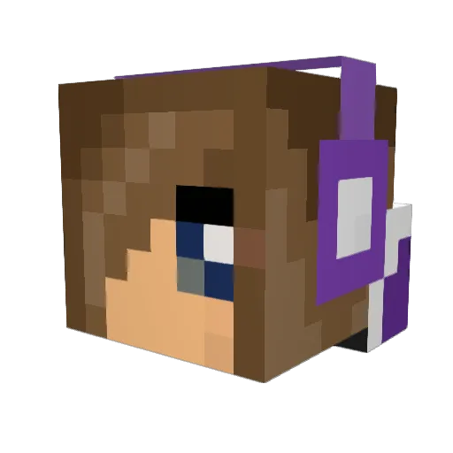 blible Minecraft avatar head, 3D render