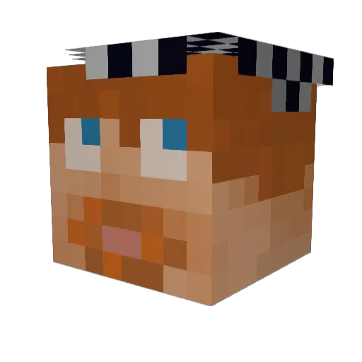 blindapple Minecraft avatar head, 3D render