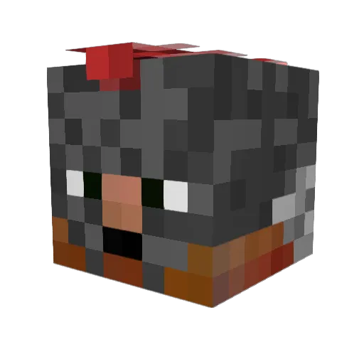 blindmadness Minecraft avatar head, 3D render