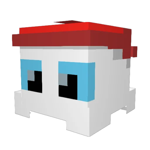 blingoblizzard Minecraft avatar head, 3D render