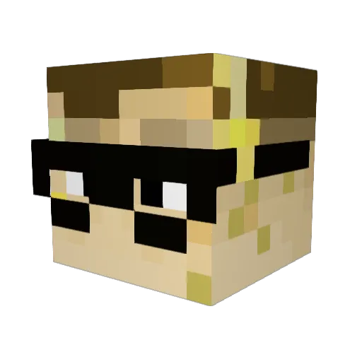 blink19 Minecraft avatar head, 3D render