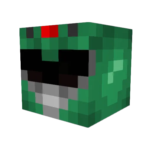 blinkbrac Minecraft avatar head, 3D render