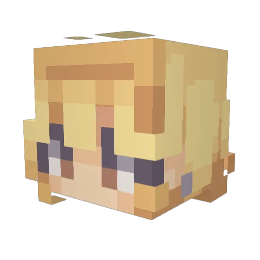 blipdy Minecraft avatar head, 3D render