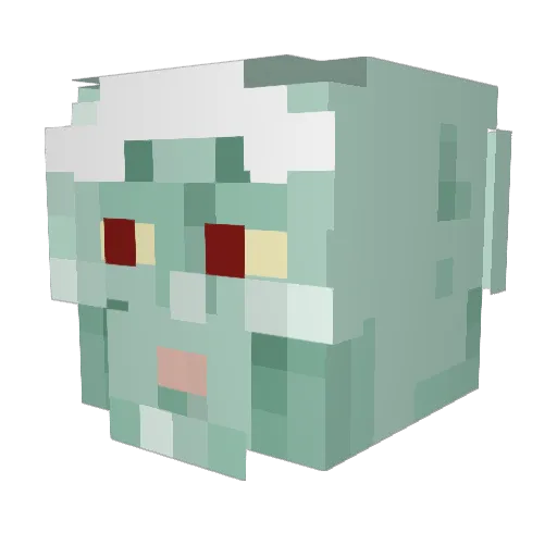 blippynine Minecraft avatar head, 3D render