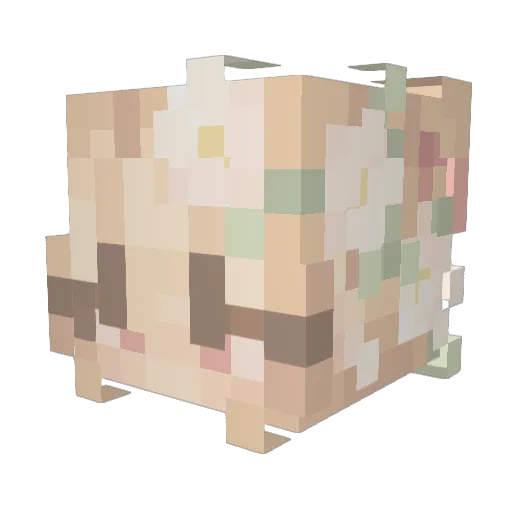 blissangell Minecraft avatar head, 3D render