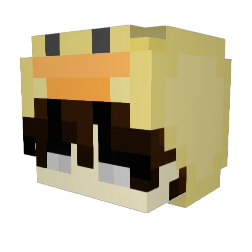blitzdaiv Minecraft avatar head, 3D render