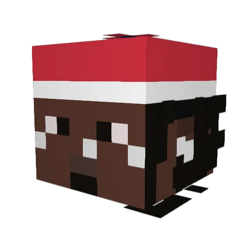 blizzora Minecraft avatar head, 3D render
