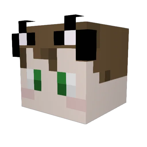 blkryft Minecraft avatar head, 3D render