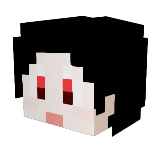 blleny Minecraft avatar head, 3D render