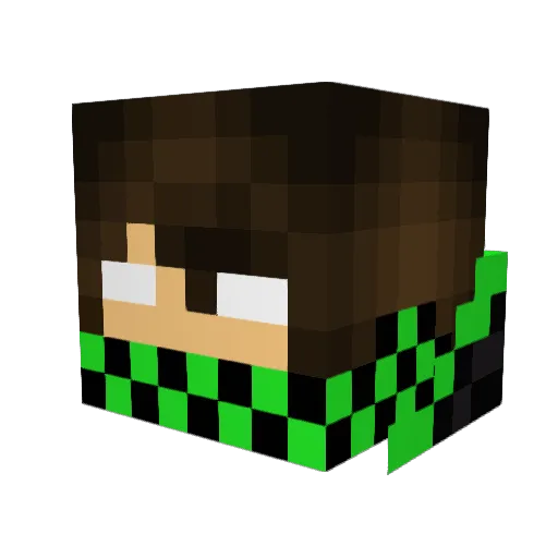 blmonol Minecraft avatar head, 3D render