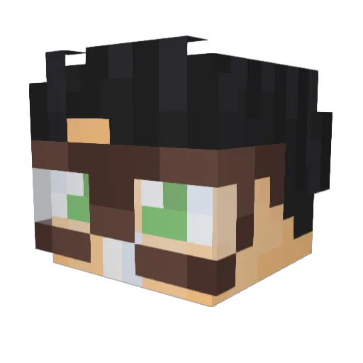 blmroll Minecraft avatar head, 3D render