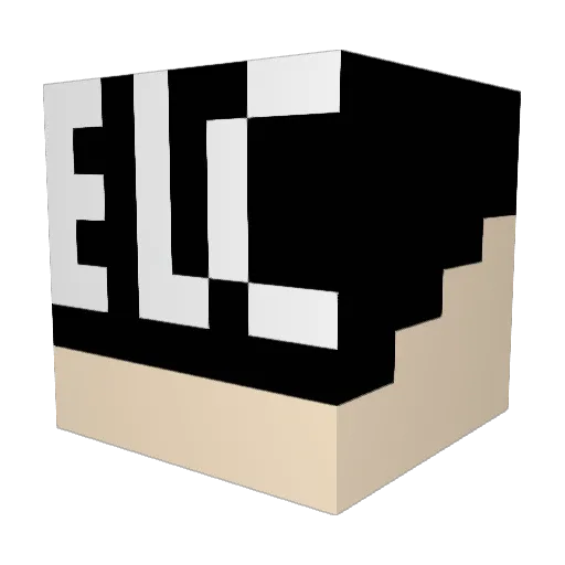 blne Minecraft avatar head, 3D render