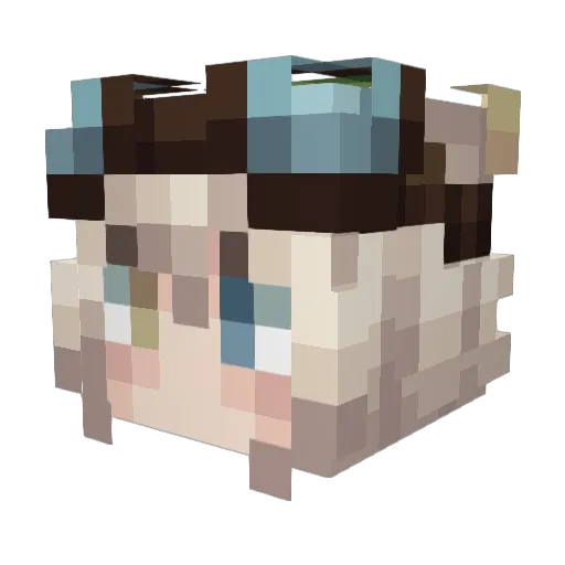 blo0mingivy Minecraft avatar head, 3D render