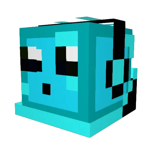 blob090 Minecraft avatar head, 3D render