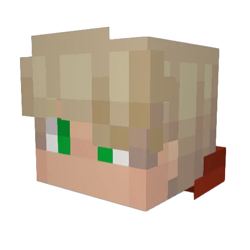 blob_uchiha Minecraft avatar head, 3D render
