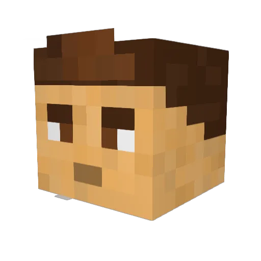 blobbob101 Minecraft avatar head, 3D render