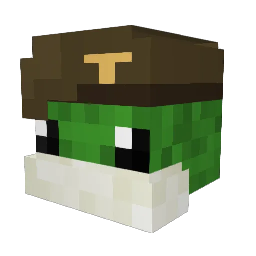 blobion Minecraft avatar head, 3D render
