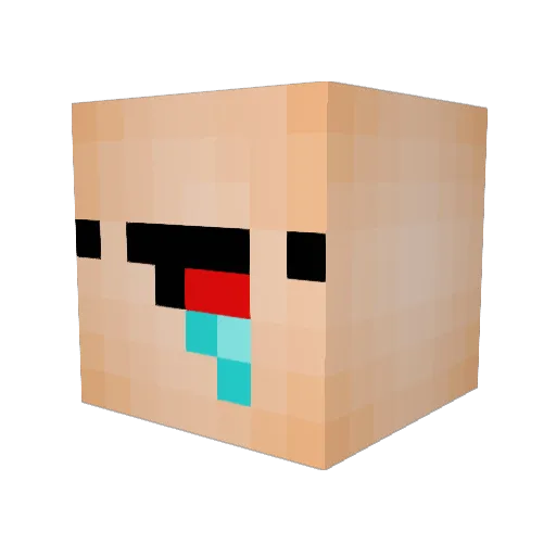 blobious Minecraft avatar head, 3D render