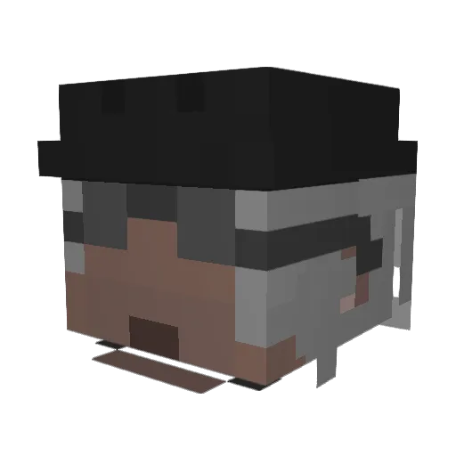 blobmaster64 Minecraft avatar head, 3D render
