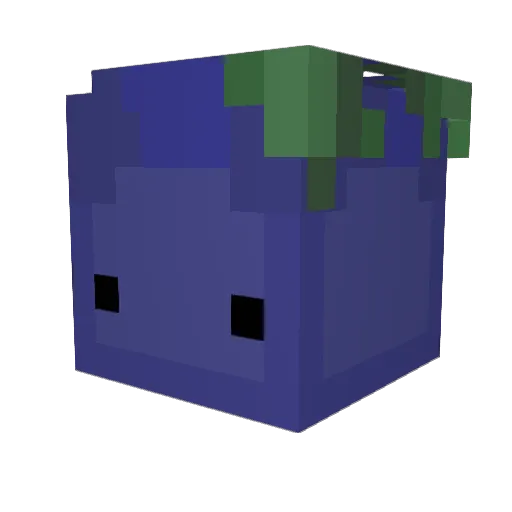 blobry Minecraft avatar head, 3D render