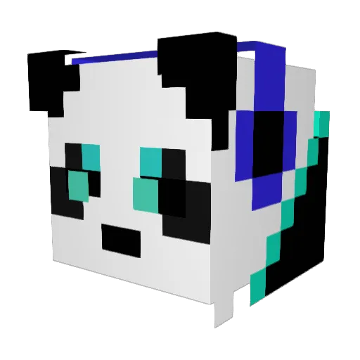 block0321 Minecraft avatar head, 3D render