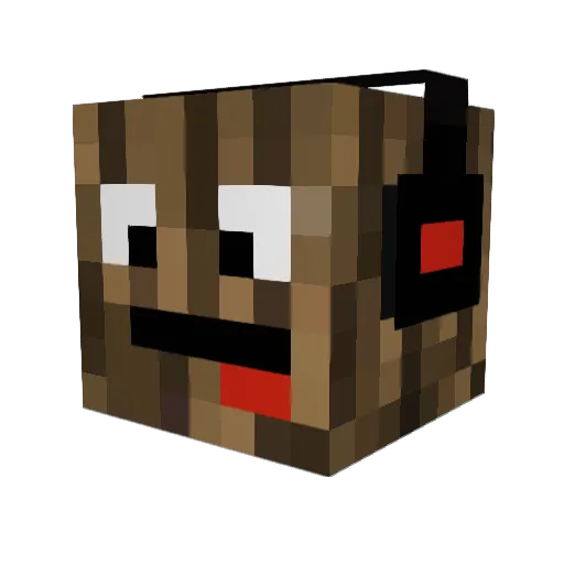 block182 Minecraft avatar head, 3D render