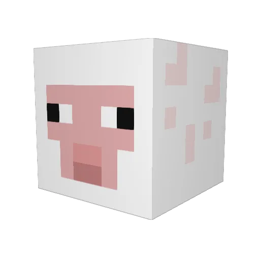 blockbase1 Minecraft avatar head, 3D render