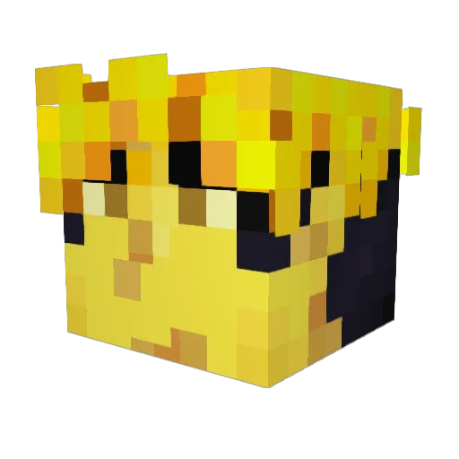 blockbot_2_0 Minecraft avatar head, 3D render