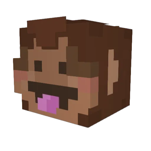 blockboyant Minecraft avatar head, 3D render